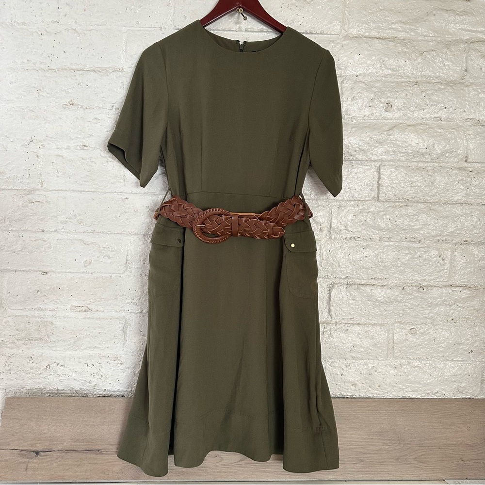 Van Heusen Green Midi Dress Size M Polyester - Picture 3 of 7